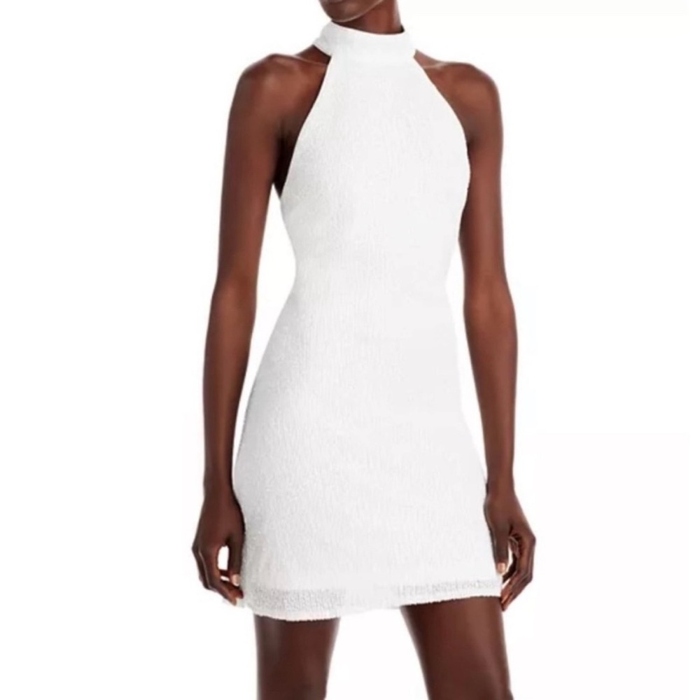 Lucy Paris Cecilia White Sequin Mini Dress